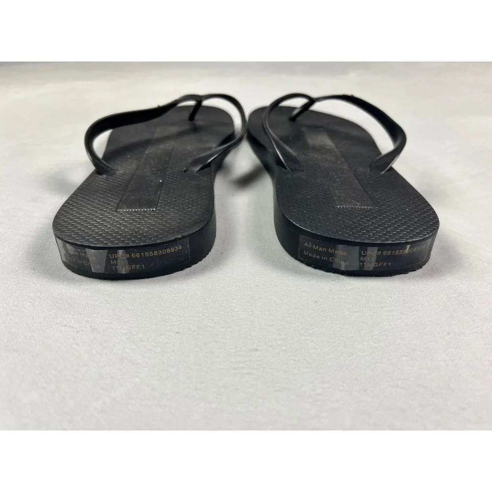 Grounders Mens Black Flip Flops Thong Sandals Size 11 Grounding Earthing New